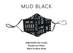 A DIOP Facemask - Ear Loops Mask DIOP Mud Black 