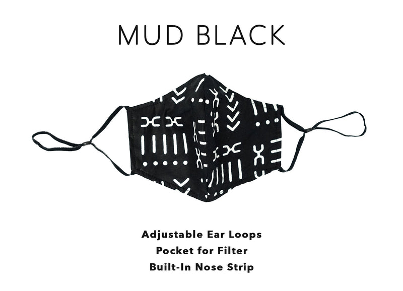 A DIOP Facemask - Ear Loops Mask DIOP Mud Black 