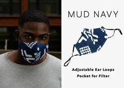 A DIOP Facemask - Ear Loops Mask DIOP Mud Navy 