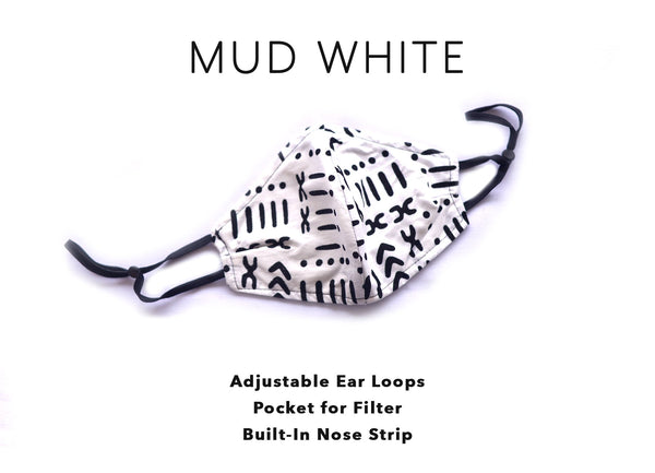 A DIOP Facemask - Ear Loops Mask DIOP Mud White 
