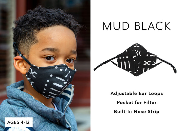A DIOP Facemask for Children Mask DIOP Mud Black 
