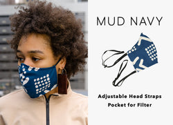 A DIOP Facemask - Head Straps Mask DIOP Mud Navy 